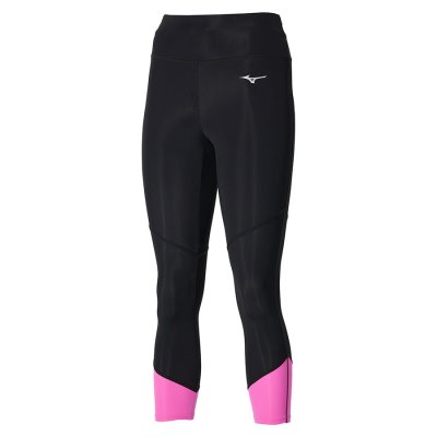 Mallas Mizuno Impulse Core 3/4 Mujer Negros / Rosas - Chile M156GLFSQE